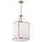 Nuvo Easton 3-Light Pendant - Burnished Brass Finish - White Linen Shade 60/7962 - alternate 6